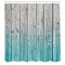 Ambesonne Rustic Shower Curtain, Powder Room Decorations Wood Panels Background with Digital Tones Effect Country House Image, Cloth Fabric for Home Bathroom Decor Set with Hooks, 69" W x 75" L, Teal Grey